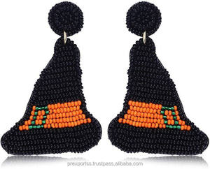 Sun Steps Beaded Shoe <b>Earrings</b> Handmade Yellow Statement Drop <b>Earrings</b> Funky Footwear Design Jewelry Gift for Women Girls Party - Product Image 6