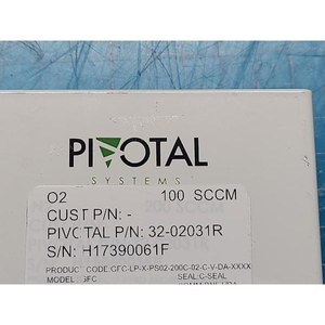 Controlador de Flujo Másico Pivotal Systems 32-02031R O2 100SCCM GFC Usado Como Está, Piezas de Equipos Semiconductores Legados - Product Image 3