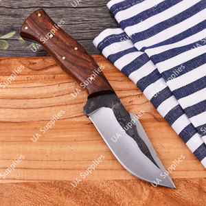 Couteau de chasse à lame fixe en acier 1095 forgé à la main, ultra-affûté, manche en bois de rose, look vintage, couteau de camping OEM ODM - Product Image 3