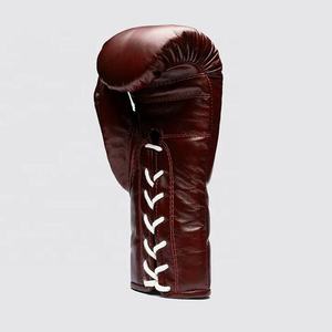 Guantes de Boxeo de Alta Calidad Personalizados, 100% Cuero Genuino, Cierre con Cordones Antideslizantes, Guantes de Muay Thai y Sanda para Artes Marciales - Product Image 4