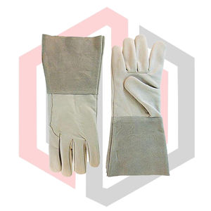 Guantes de Cuero Vacuno Resistentes a Desgarros, Anticorte, Antiestáticos, para Bomberos, Soldadura TIG, de Alta Resistencia y Durabilidad, 11 oz - Product Image 4