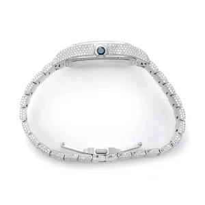 Reloj de Lujo para Hombre, Estilo Hip Hop, con Cristal de Moissanita, Acero Inoxidable, Cuadrado, de Cuarzo, 41 mm - Product Image 4