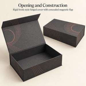 Caja Magnética de Papel para Libros con Halo de Grafito Personalizada, para Set de Regalo con Carga, Empaque con Logotipo OEM - Product Image 2