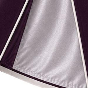 Costume de frac victorien pour homme violet foncé, veste longue gothique formelle à double boutonnage avec broderie argentée, pantalon, veste de mariage - Product Image 6