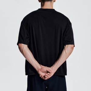T-shirts vierges en coton de haute qualité pour hommes, col rond, taille américaine, personnalisables avec logo OEM, vente en gros, impression sur mesure - Product Image 3