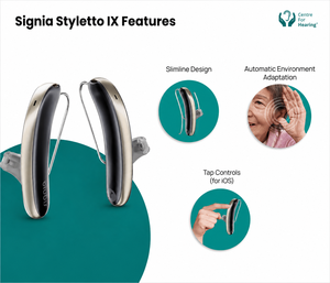 Kit de Audífonos Recargables Signia Styletto 7IX Slim RIC, Amplificador de Sonido con Reducción de Ruido de 48 Canales para el Alivio del Tinnitus - Product Image 5