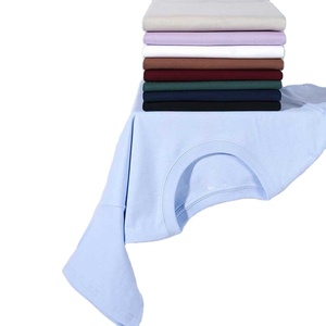 OEM diseño de logotipo personalizado 200g hombro caído puro algodón Camiseta estilo Hong Kong doce colores manga corta Camiseta de los hombres - Product Image 6