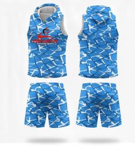 Ensemble d'uniformes de football personnalisés 7v7, maillot, short et chaussettes imprimés par transfert thermique, tissu léger et durable, antibactérien pour l'été - Product Image 6