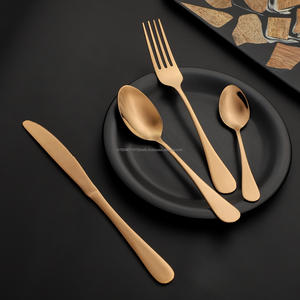 Juego de cubiertos/cubiertos de acero inoxidable con estrella azul PVD arcoíris, estilo moderno, grado 202/304, cuchara brillante, tenedor y cuchillo, cuchara para bebé - Product Image 4