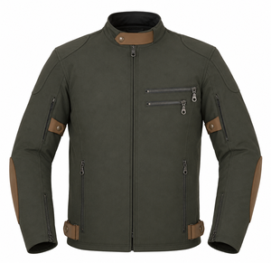 Blouson de protection pour moto, respirant, en polyester, certifié CE niveau 2, avec armure, fermeture éclair, design personnalisé - Product Image 1