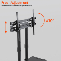 Soporte de TV Giratorio de Alta Resistencia AUKI para TV LED/LCD de 32-70 Pulgadas con Altura Ajustable, Marco de Acero y VESA Máxima de 600x400mm