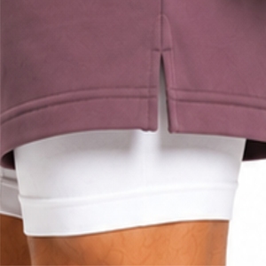 Men’s Double <b>Layer</b> Shorts Comfort Fit Modern Athletic Style Shorts Quick Dry Casual Style <b>Mid</b> Waist Knitted Fabric For Men - Product Image 5