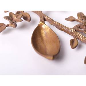 Rama de árbol de latón pintada a mano de 10 pulgadas, escultura India hecha a mano Diya, artículo decorativo - Product Image 3