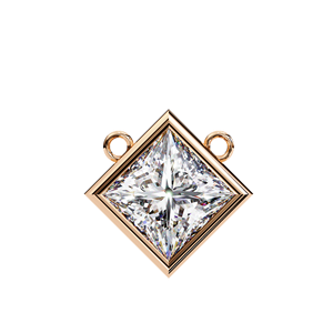 จี้เพชรทรงปรินเซสคัท 2 กะรัต ทองคำแท้ 14K แบบมินิมอล ได้รับการรับรองจาก IGI พร้อมตัวเรือนแบบหนามเตย สำหรับผู้หญิง เหมาะเป็นของขวัญสำหรับงานปาร์ตี้ - Product Image 5