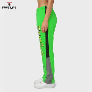 Best Quality Casual Custom Heavyweight Regular Fit Winter 100% Cotton Manufacturers Custom Unisex Women Flared Sweatpants - Product Image 3