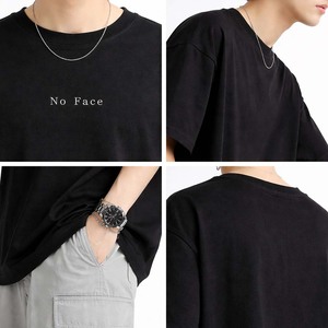 เสื้อยืดโอเวอร์ไซส์สีดำสำหรับผู้ชาย ผ้าฝ้ายถัก 100% สไตล์สปอร์ตแคชชวล สตรีทแวร์ ทรงหลวม - Product Image 4