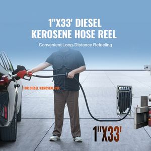 Avvolgitubo Carburante Retrattile Extra Lungo 2,5 cm x 10 m, Costruzione Robusta in Acciaio al Carbonio, Avvolgitore Automatico per Carburante e Attrezzature Veicoli - Product Image 1