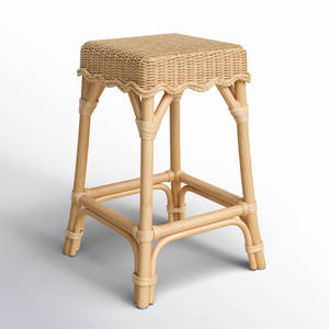 Tabouret de bar en rotin festonné DreamCraft en provenance du Vietnam - Product Image 2