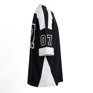 Camiseta Negra de Alta Calidad para Hombre, Estilo Oversize con Hombros Caídos, Algodón Grueso, Logotipo Personalizado, Streetwear Vintage al por Mayor - Product Image 4