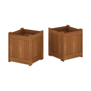 Jardinera de Madera de Alta Calidad para Exteriores, Color Marrón, Cuadrada, Maceta Elevada para Plantas, Contenedor de Madera para Flores para Balcón - Product Image 2