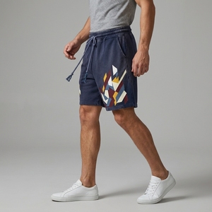 Pantalon en molleton bouclette français tricoté, coupe ample, taille élastique, imprimé personnalisé, peint à la main, style vintage hip-hop, effet délavé, poids lourd, tendance streetwear - Product Image 3