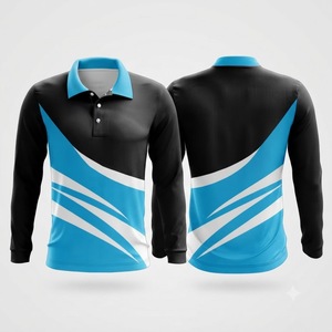 Polo à manches courtes pour homme, motif géométrique, bleu, noir, blanc, imprimé numérique, respirant, tissé en polyester, style décontracté - Product Image 2
