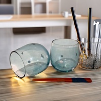 Mug à café en verre soufflé à la main Chien Keng, luxe moderne, écologique, couleur personnalisée, accessoires, emballé individuellement, OEM disponible