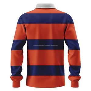 Camiseta de Rugby Unisex con Logotipo Personalizado, Manga Corta, 100% Poliéster, Ropa Deportiva Estampada para Equipos - Product Image 6