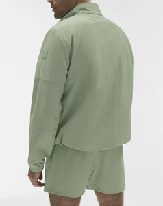 Custom Men Windbreaker Safari Jacket & Shorts Set with Silk Lining Breathable Nylon Winter Casual - Product Image 2