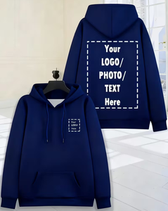 Sudadera con Capucha de Alta Calidad, 300gsm, Tejido Grueso de Poliéster/Algodón, Transpirable, Estilo Francés, Hombros Caídos, Sin Cordones, Talla Grande - Product Image 2