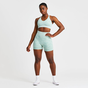 Nouvel Arrivage Short de Yoga Femme en Polyester/Spandex Longueur Cuisse Taille Moyenne Couleur Unie Logo Personnalisé OEM Style Urbain - Product Image 3