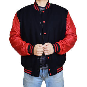 Veste de baseball universitaire pour homme avec logo brodé en chenille personnalisé, manches longues, veste de sport, de travail, d'école, veste varsity - Product Image 4