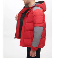 Veste matelassée d'hiver pour homme, imperméable, en tissu ripstop, isolée, chaude, décontractée, avec fermeture éclair, pour l'extérieur