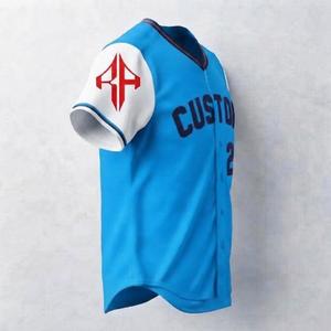 Camiseta de Béisbol de Manga Corta con Cierre de Botones, Logotipo Blanco, Cuello en V, Material de Alta Calidad, Corte Regular para Hombre de RIVIAN ATLANTIC - Product Image 4