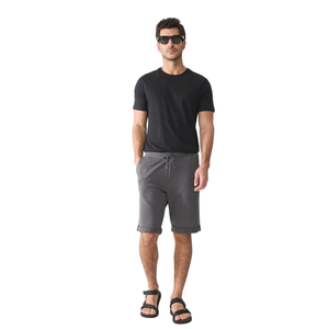 Pantalones Cortos Deportivos Grises Personalizados para Hombre, Cintura Elástica con Cordón, Bolsillos Laterales, por Encima de la Rodilla, Corte Informal y Relajado, Marca Privada, Venta al Por Mayor - Product Image 1