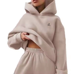 Conjunto de Sudadera con Capucha y Pantalones Deportivos para Mujer, Conjunto de Dos Piezas con Logotipo Personalizado, Manga Larga, Ropa Deportiva para Mujer - Product Image 2