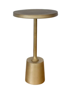 Modern Aluminum Coffee <b>Table</b> Pedestal Side <b>Table</b> <b>Copper</b> Finish Round Accent <b>Table</b> for Living Room Bedroom - Product Image 2