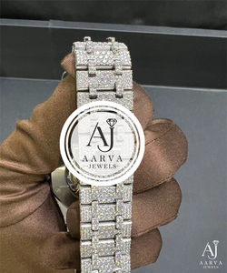 Reloj Mecánico Automático de Lujo Aarva Jewels con Diamantes, Joyería Hip Hop para Hombre, Moissanita, 20mm, Resistente al Agua, con Fecha - Product Image 4