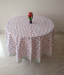 Bloc de nappe en pur coton fait à la main de style ferme indienne avec impression de baies pour mariage et décoration intérieure à l'extérieur - Product Image 1