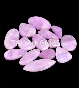 Cabochon de pierres précieuses en vrac de Kunzite naturelle de haute qualité, cristal poli de toutes tailles pour la fabrication de bijoux - Product Image 2
