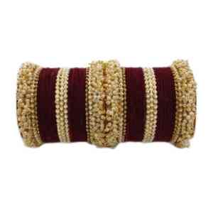 Ensemble de bracelets de mariage islamiques tendance en or massif Meenakari, finition polie, bijoux pour femmes - Product Image 3