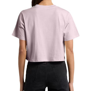T-shirt court classique minimaliste pour femme, à manches courtes et col rond, modèle uni basique décontracté - Product Image 2