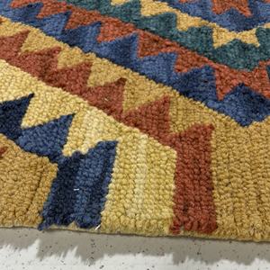 Alfombra Abstracta de Lana con Bucle, Hecha a Mano, Moderna, Ecológica, Intrincada, Multicolor y Texturizada - Product Image 6