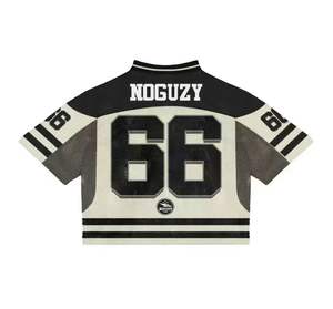 Camiseta Pro Street Mesh Jersey – Camiseta Hip Hop con cuello en V y gráfico de número personalizado – Haus Industries - Product Image 1