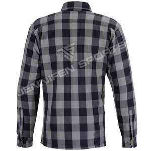 New Arrival Bikers Gear Custom Made Size Kevlar-Lined Lumberjack <b>Flannel</b> Motorcycle Shirt <b>Jacket</b> - Product Image 3