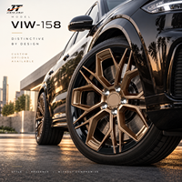 Jantes forgées à cinq branches, 18-22 pouces, bronze avec lèvre noire, 5x112 5x114.3 VIW-158 pour BMW Audi Mercedes-Benz