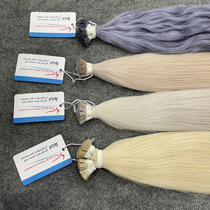 Extensiones de Cabello Naturales Onduladas con Punta Plana Más Vendidas, Extensiones de Cabello Humano con Queratina, Doble Trama, Suaves y Sedosas - Product Image 6