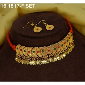 Elegante Juego de Collar Choker Dorado Árabe para Mujer, Joyería Nupcial Tradicional de Oriente Medio, Estilo Dubái, Joyería de Lujo - Product Image 1