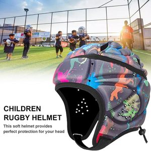 Casquette de rugby rembourrée en EVA pour enfants et jeunes. Casque réglable et respirant pour la boxe, le football américain 7v7, le rugby et l'entraînement. - Product Image 5