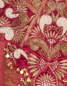 Salwar Kameez traditionnel brodé en viscose mauve KV avec Sharara et Dupatta - Product Image 5